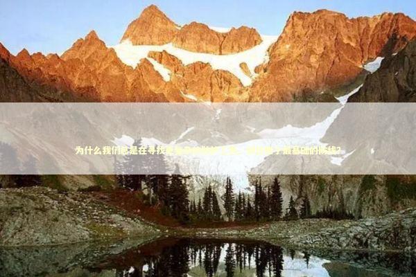 为什么我们总是在寻找更复杂的防护工具，却忽略了最基础的防线？ IT技术